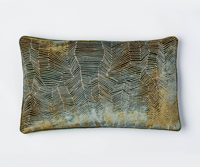 cara contemporary cushion moss green