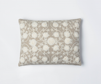 neutral linen cushion