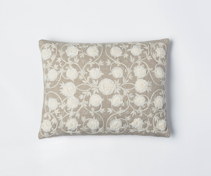 neutral linen cushion