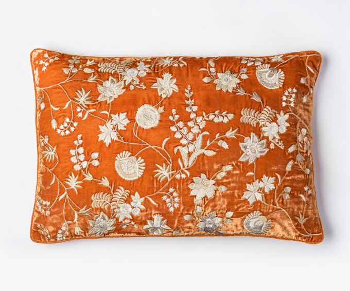 Madame Bovary orange statement cushion