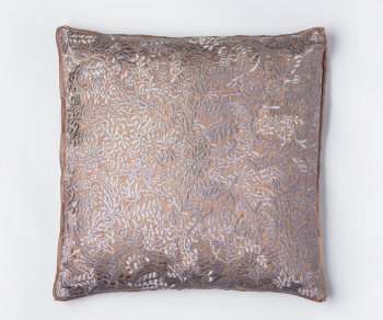 Filigree - large cushion in rosewood dusky pink tussar silk