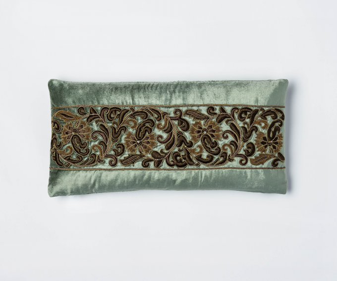 Zara - small cushion in teal silk