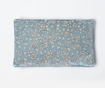 velvet cushion - Arctic blue